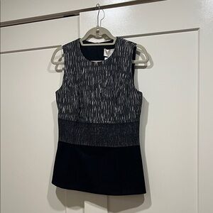Boss Black and Gray Sleeveless Blouse NWT Size 6